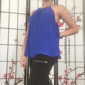 e hanger m blue halter tank top!